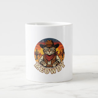 Meowdy Funny Cowboy Cat Western Mug