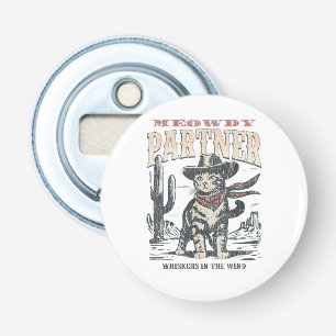 Meowdy Partner Cowboy Cat Bottle Opener