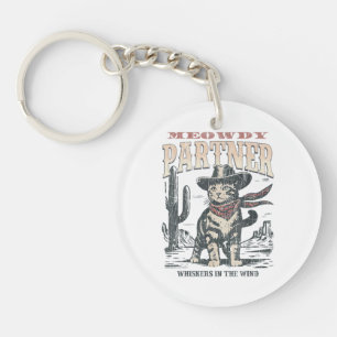 Meowdy Partner Cowboy Cat Keychain
