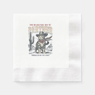 Meowdy Partner Cowboy Cat Napkins