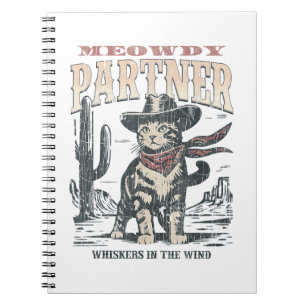 Meowdy Partner Cowboy Cat Notebook