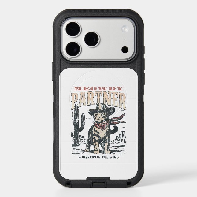 Meowdy Partner Cowboy Cat  Otterbox iPhone Case (Back)