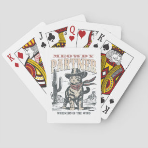 Meowdy Partner Cowboy Cat Poker Cards