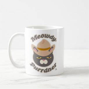 Meowdy Purrdner Howdy Cowboy Hat Cat Fun Coffee Mug