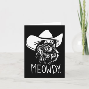 Meowdy Texas Cat Meme Card