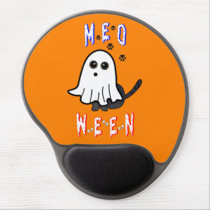 Meoween Ghost Kitten 31 Cat USA October Halloween Gel Mouse Pad
