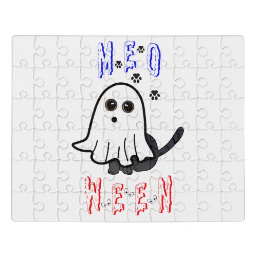 Meoween Ghost Kitten 31 Cat USA October Halloween Jigsaw Puzzle