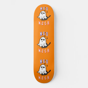 Meoween Ghost Kitten 31 Cat USA October Halloween Skateboard