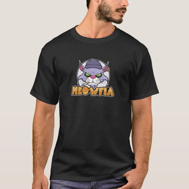 Meowfia Funny Gangster Burmese Cat T-shirt (Front)
