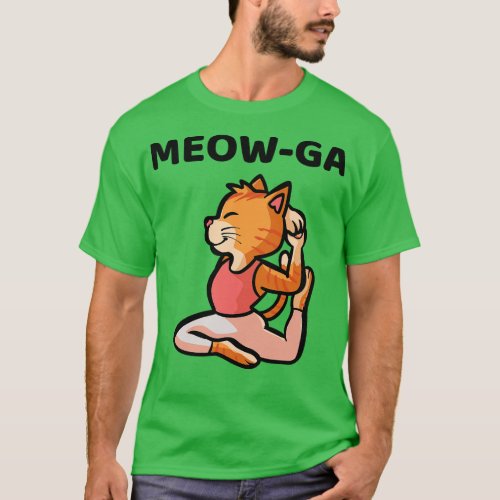 MeowGa Yoga Cat Mom T_Shirt