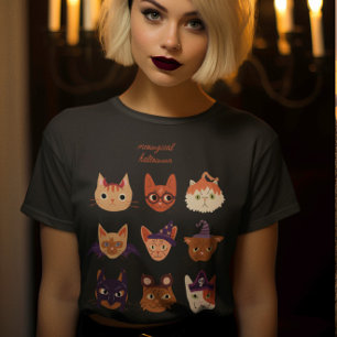 Meowgical Halloween Cats in Costume Tri-Blend Shirt