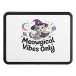 Meowgical Vibes Only, Floating Kawaii Witch Cat Ov Hitch Cover