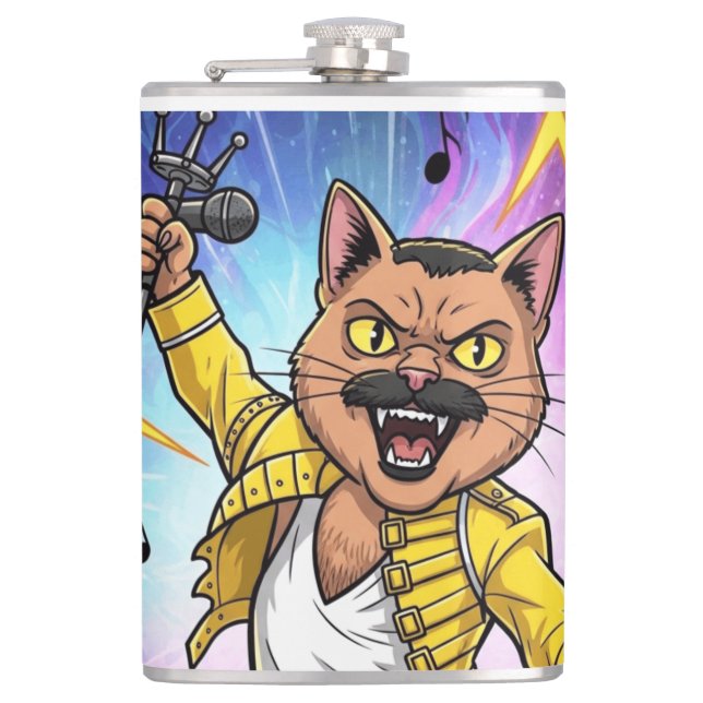 Meowhemian Rhapsody Flask (Front)