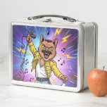 Meowhemian Rhapsody Metal Lunch Box<br><div class="desc">Meet Freddie the Feline, the meowgical rockstar who brings stadium-worthy charisma and a full range of vocal mews to your wall. Inspired by Freddie Mercury’s iconic style — yellow military jacket, dramatic mic pose, and unmistakable ‘stache — this cat doesn’t just sing... he slays. Perfect for Queen fans, cat lovers,...</div>
