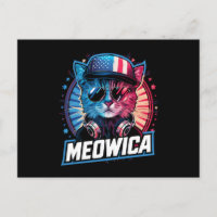 Meowica 4th of July Cat American Flag America USA