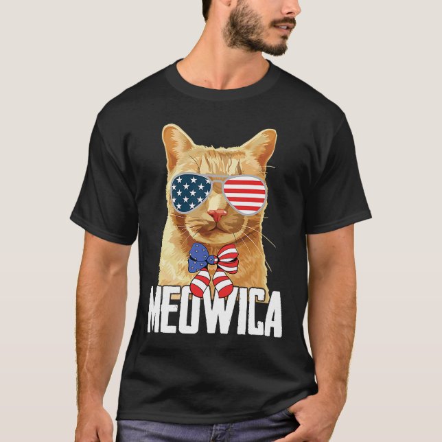 Meowica Cat Day Cat Love Kitten House Cat Cats T-Shirt (Front)