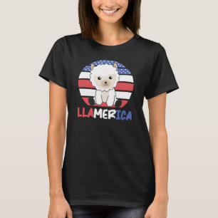 Meowica Funny Cat 4th Of July American Flag T-Shirt