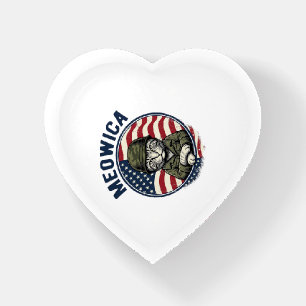 Meowica Patriotic Cat Vintage Engraving Shirt Desi Paperweight