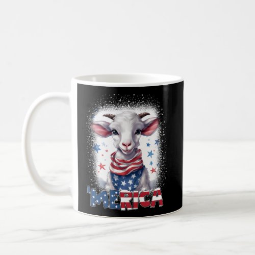 Meowica Patriotic Goat 4Th Of July Fireworks Meric Coffee Mug