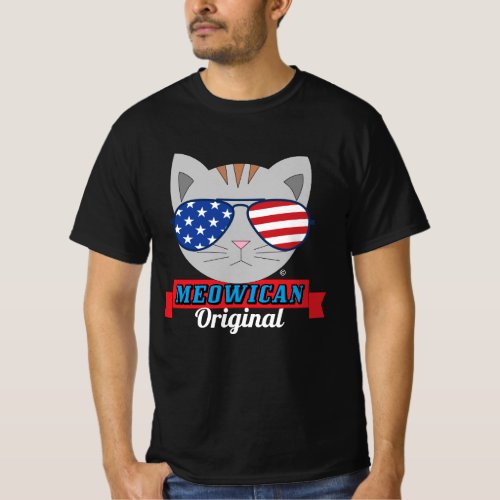 MEOWICAN Original Patriotic Cat Pun T Shirt