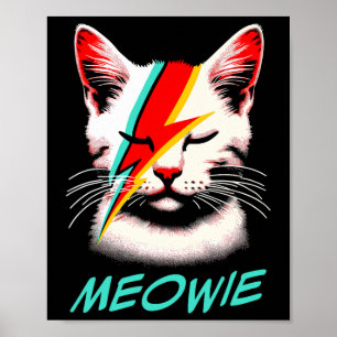 Meowie Cat Rock Music Concert Band Men Kids Women  Poster
