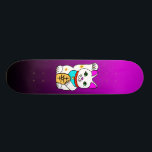 MEOWIES LUCKY CAT MANEKI NEKO FUSCHIA / BLACK SKATEBOARD DECK<br><div class="desc">MEOWIES LUCKY CAT MANEKI NEKO FUSCHIA / BLACK</div>