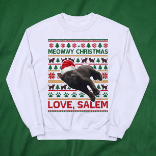Meowkin Christmas Ugly Sweater Pet Photo