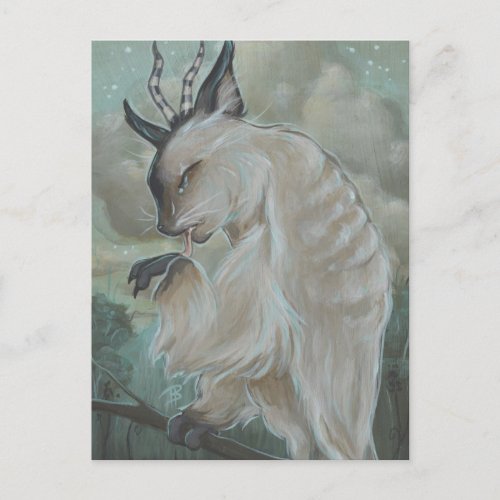 Meowl 2 cat owl postcard