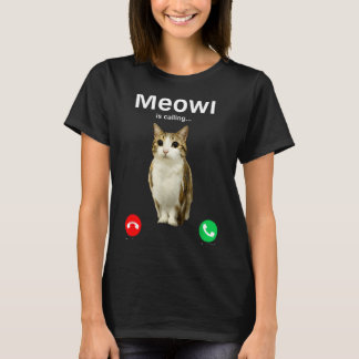 Meowl Calling Cat Owl Cursed Internet Funny T-Shirt
