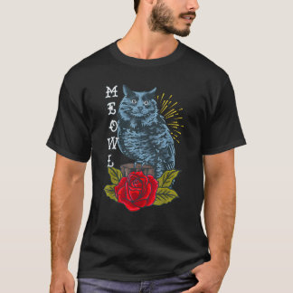 Meowl Cat And Owl Aesthetic Hybrid Animal  for Men T-Shirt
