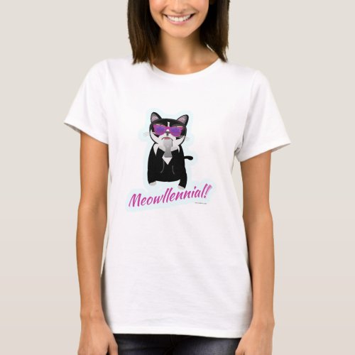 Meowlinneal Funny Cool Cat Generation Slogan T_Shirt
