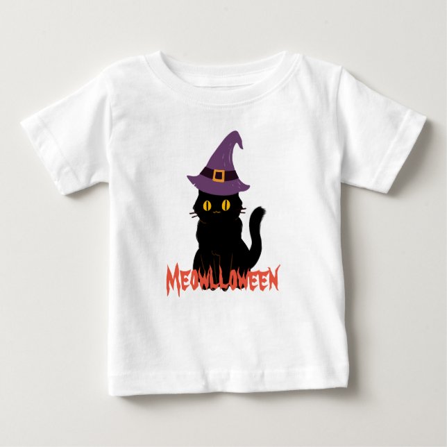 Meowlloween Baby T-Shirt (Front)