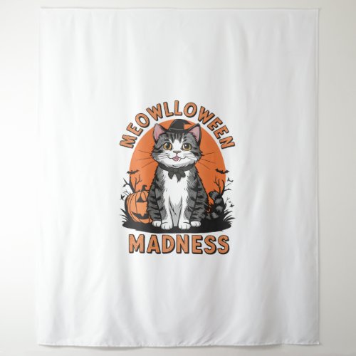 Meowlloween Madness Tapestry