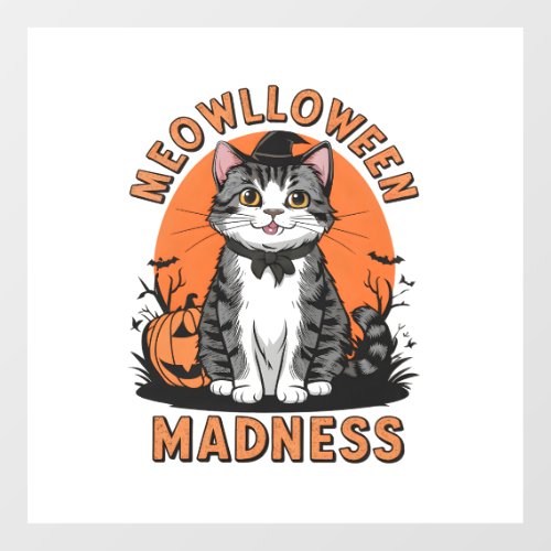 Meowlloween Madness Wall Decal