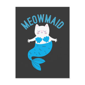 Meowmaid Cute Mermaid Cats Kitty Beach Lover Postcard