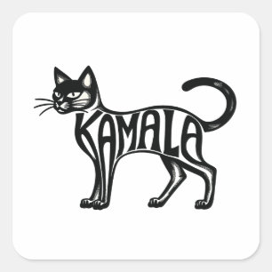 Meowmala Kamala Childless Cat Lady Harris Square Sticker