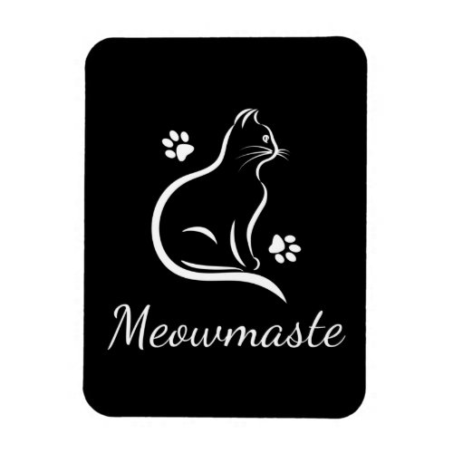 Meowmaste Cat 3 x 4 Flexible Photo Magnet BLK