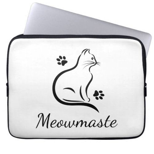 Meowmaste Cat Yoga Neoprene Laptop Sleeve 13 inch