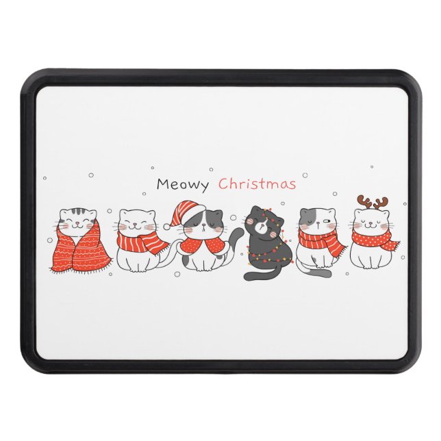 Meowmy Christmas!  Trailer Hitch Cover (Front)