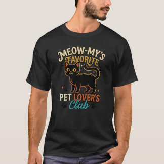 Meowmy’s Favorite Shirt Funny Cat Mom Graphic Tee