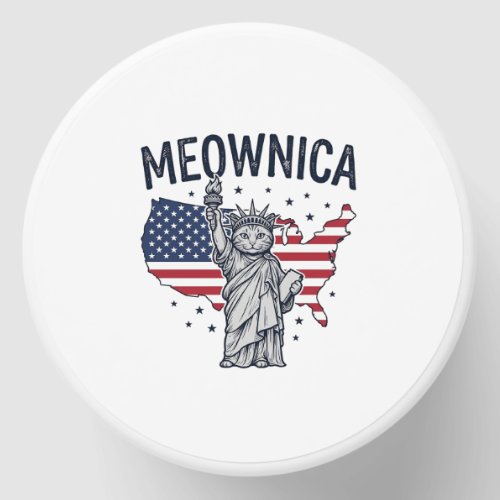 Meownica Patriotic Cat Vintage Vector Design_1 Mini Candle Favors