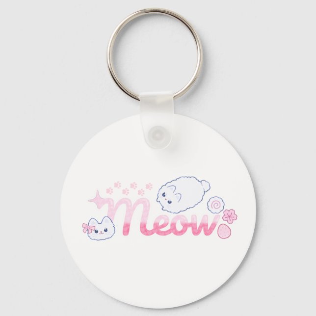 Meowpink Keychain (Front)