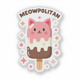 MEOWPOLITAN Cat Popsicle Sticker