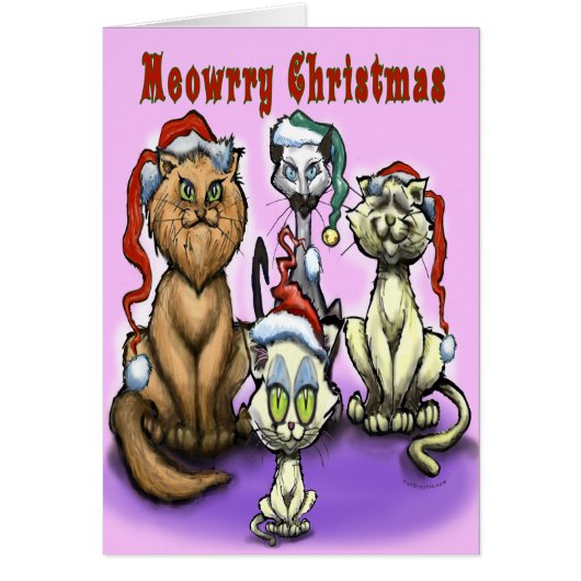 Meowrry Christmas Cats Cards (Front)
