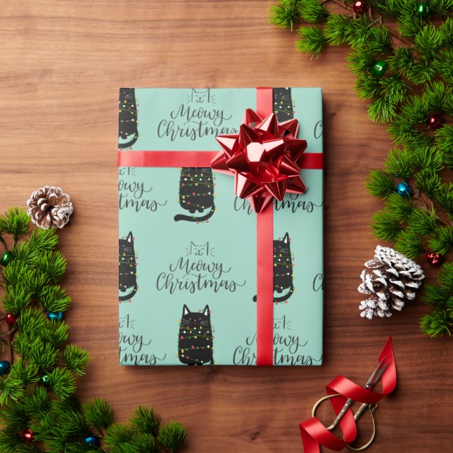 Meowry Christmas Wrapping Paper (Holiday Gift)