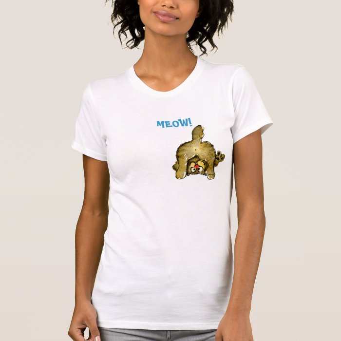 Meows it Going? Cartoon Cat T shirt | Zazzle