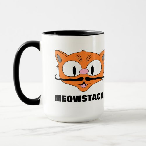 MEOWSTACHE Funny Mustache Cat Seor Gato Mug
