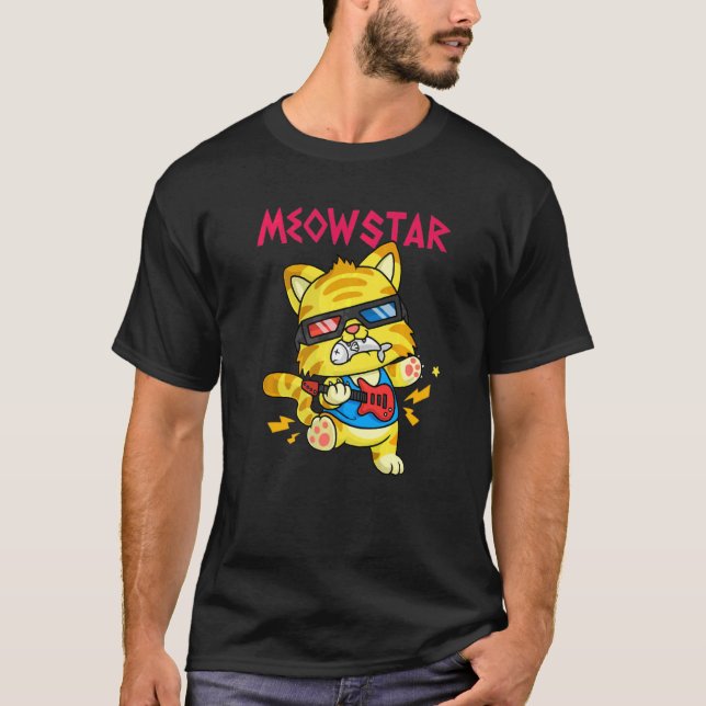 Meowstar And Long Live Rock And Roll T-Shirt (Front)