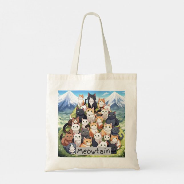 Meowtain - A Pile Of Cats Tote Bag (Back)