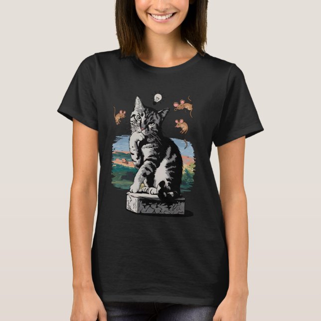 Meowtastic Logic Cat Humor Venn Tee (Front)